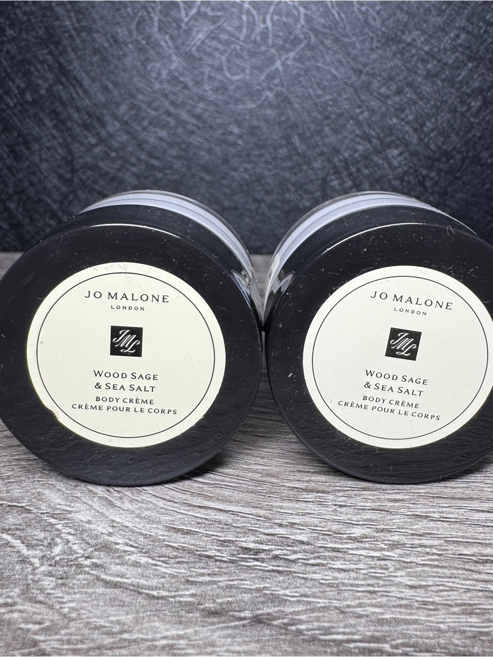 Lot of 2 Jo Malone Wood Sage & Sea Salt Body Cream Travel Size 15ml Each